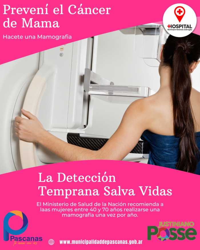 Nuevo Servicio de Mamografía para las Mujeres de Pascanas.